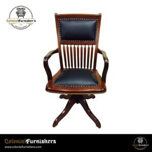 The Governor’s Chair in teak wood with leather and colonial detailing