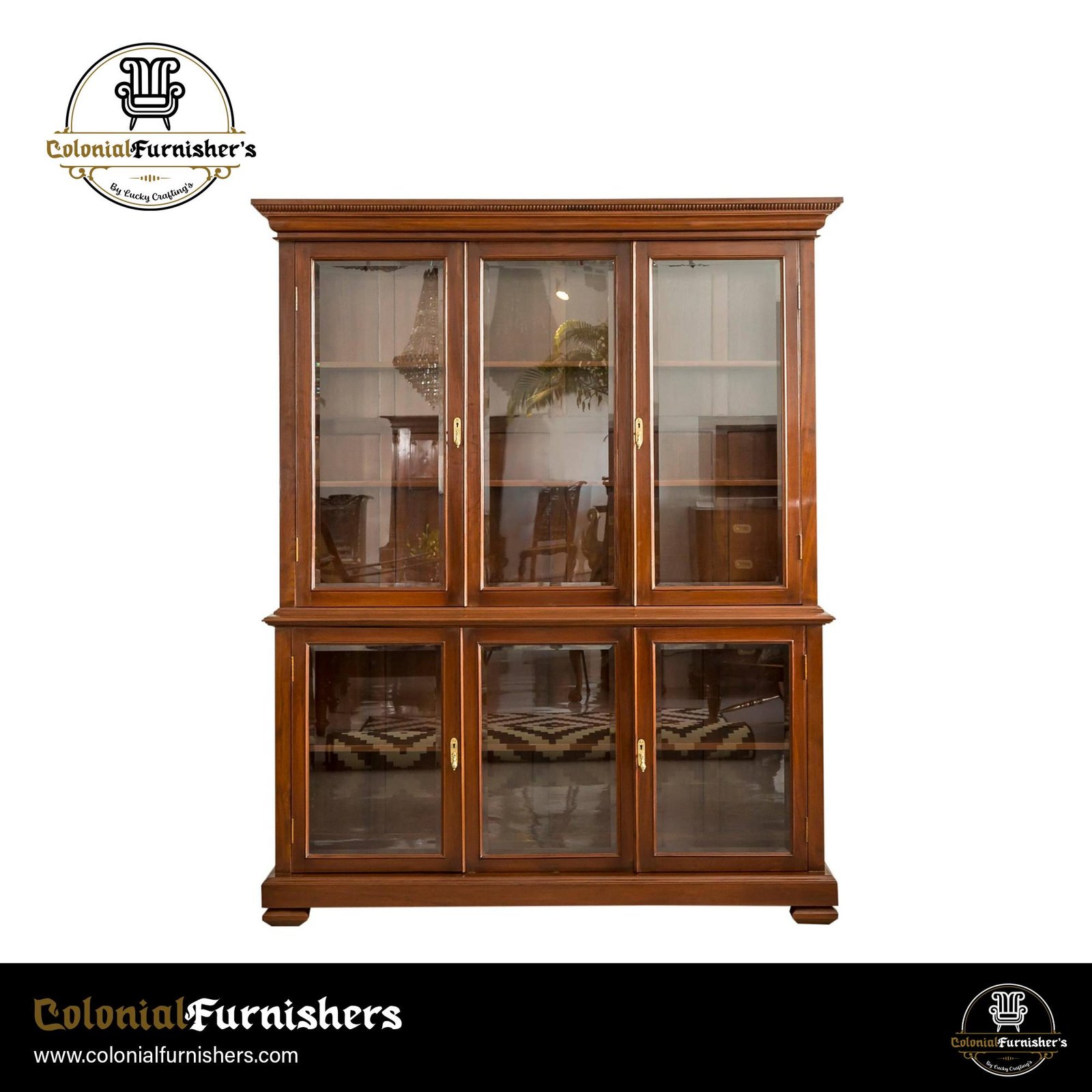 teak display cabinet