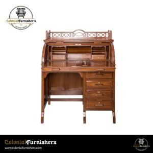 European Colonial Roll-Top Desk