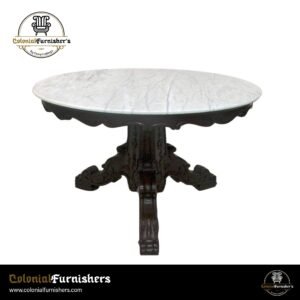 Victorian Colonial Round Marble Table
