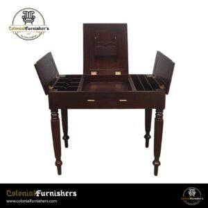 Colonial Teak Campaign Writing Desk