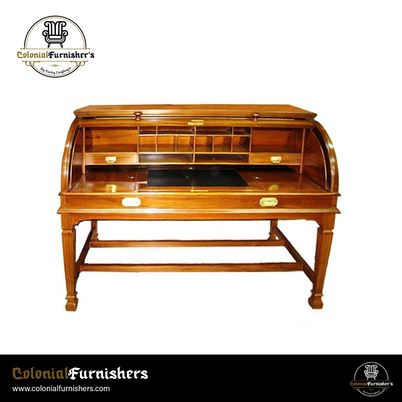 Colonial roll-top desk