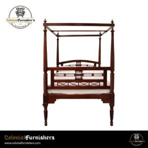 four-poster teak bed